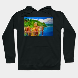 Portofino. Lake at the foot of the Alps Hoodie